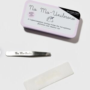 NIB No Mo-Unibrow (24) waxing strips Portable Kit